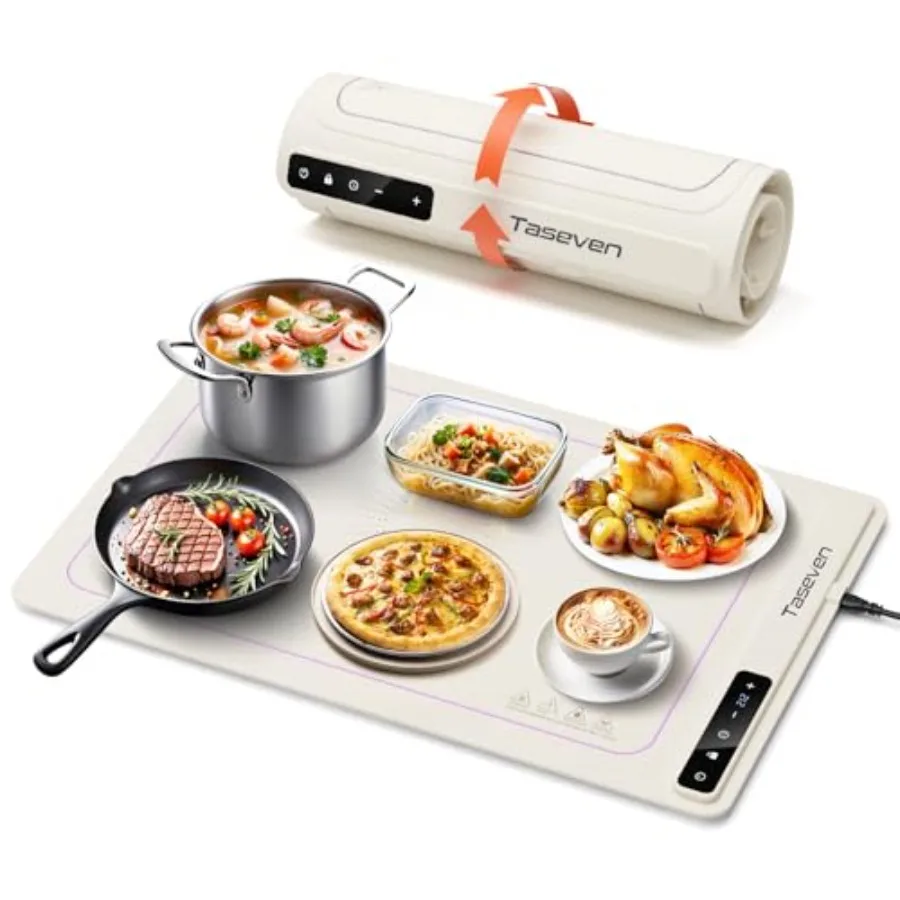Food Warming Mat Silicone Heating Tray with 7 Temperature Settings Quick Full Surface Heating Pad Thermochromic Line Lock Elect
Food Warming Mat Silicone Heating Tray with 7 Temperature Settings Quick Full Surface Heating Pad Thermochromic Line Lock Elect