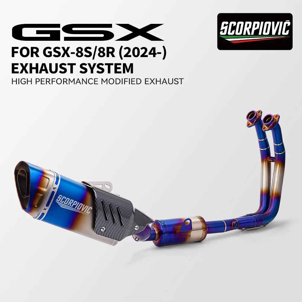 motorcycle Exhaust system For GSX-8S GSX-8R gsx8s gsx8r Stainless Steel Blue Header Modified the 51MM Muffler With Cover
motorcycle Exhaust system For GSX-8S GSX-8R gsx8s gsx8r Stainless Steel Blue Header Modified the 51MM Muffler With Cover
