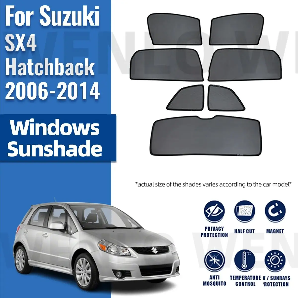 For Suzuki SX4 Hatchback 2006-2014 Car Sunshade Shield Magnetic Front Windshield Frame Blind Curtain Rear Side Window Sun Shade
For Suzuki SX4 Hatchback 2006-2014 Car Sunshade Shield Magnetic Front Windshield Frame Blind Curtain Rear Side Window Sun Shade
