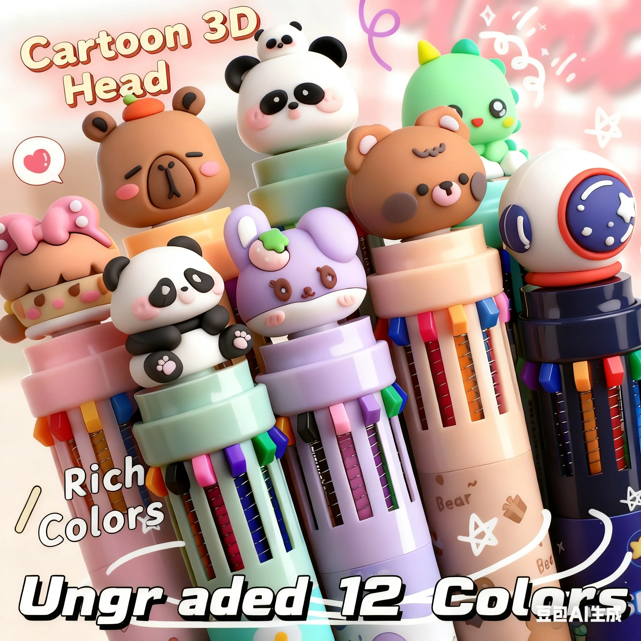 10-цветные шариковые ручки с героями мультфильмов, милые креативные разноцветные шариковые ручки пресс-типа, цветные многофункциональные ручки, портативные подарки
10-цветные шариковые ручки с героями мультфильмов, милые креативные разноцветные шариковые ручки пресс-типа, цветные многофункциональные ручки, портативные подарки