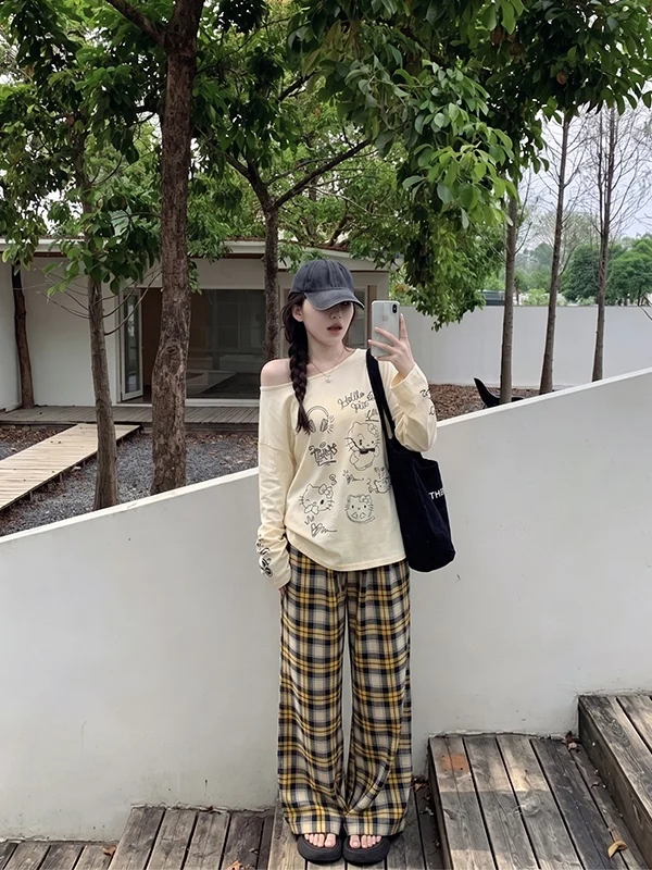 Laid-back Style Sun Protection Long Sleeve T-Shirt And Wide Leg Pants Two-Piece Set High Waist Casual Comfortable Breathable
Laid-back Style Sun Protection Long Sleeve T-Shirt And Wide Leg Pants Two-Piece Set High Waist Casual Comfortable Breathable