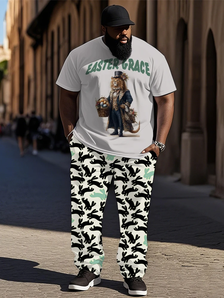 S-9XL Big and Tall Men Easter Grace Animal Print 2-Piece T-Shirt & Pants Streetwear Set
S-9XL Big and Tall Men Easter Grace Animal Print 2-Piece T-Shirt & Pants Streetwear Set