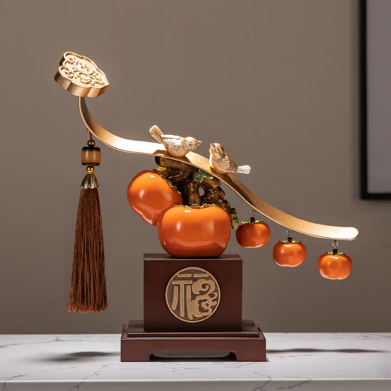 Persimmon persimmon everything goes well persimmon ornament new Chinese style living room office decoration high-end gift housew
Persimmon persimmon everything goes well persimmon ornament new Chinese style living room office decoration high-end gift housew