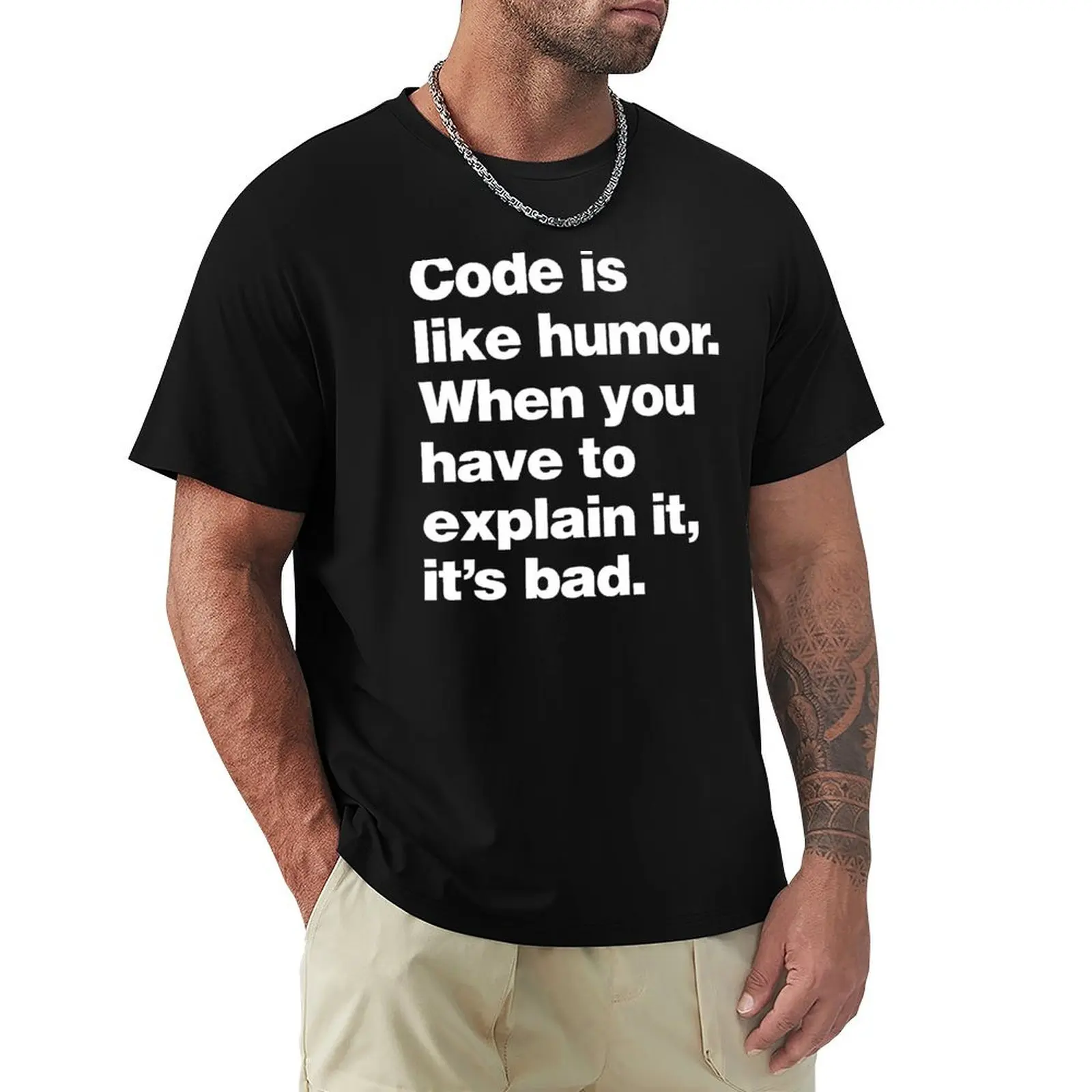 Code is Like Humor - Funny Programmer Saying Quote T-Shirt anime blue lock aesthetic clothes compression shirt men
Code is Like Humor - Funny Programmer Saying Quote T-Shirt anime blue lock aesthetic clothes compression shirt men