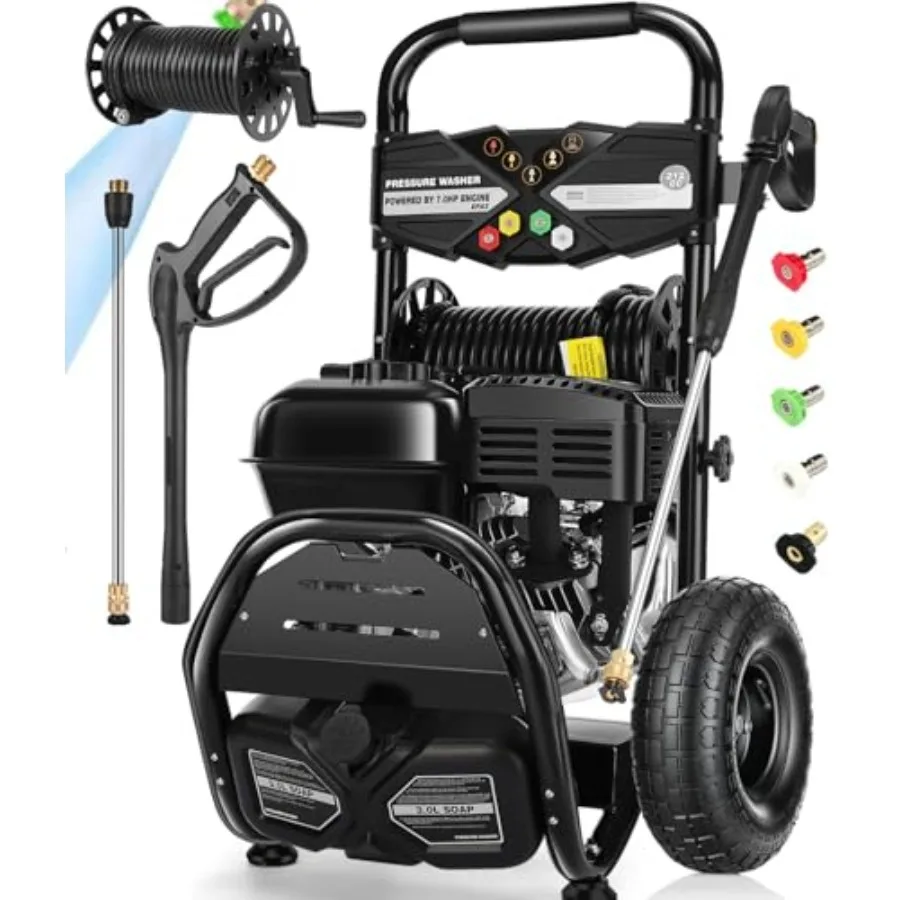 4200PSI Gas Pressure Washer 4.0GPM Gas Power Washer 212CC Powered Washing Machine Commercial High Pressure Washer with 32ft Hos
4200PSI Gas Pressure Washer 4.0GPM Gas Power Washer 212CC Powered Washing Machine Commercial High Pressure Washer with 32ft Hos