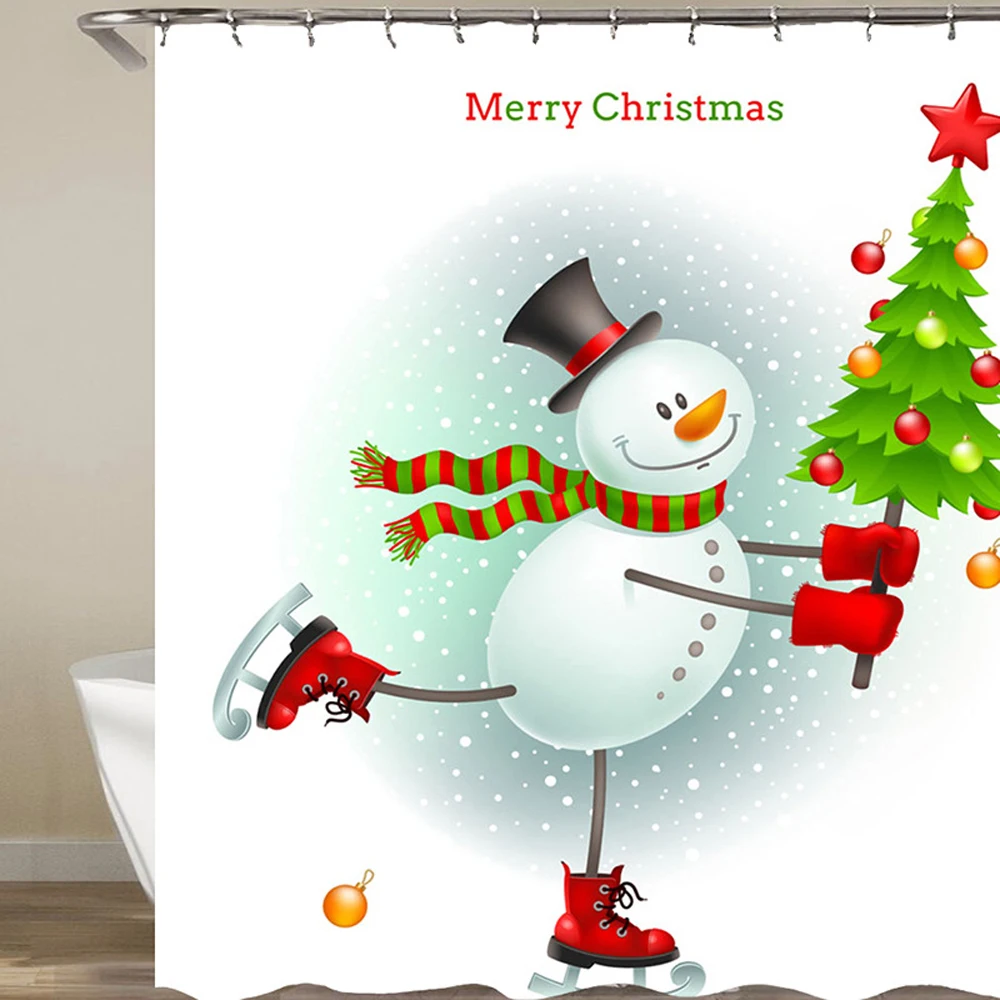 Christmas Snowman Shower Curtain Winter Snow Xmas Pine Trees Gifts Bathroom Waterproof Polyester Fabric Bath Curtains with Hooks
Christmas Snowman Shower Curtain Winter Snow Xmas Pine Trees Gifts Bathroom Waterproof Polyester Fabric Bath Curtains with Hooks