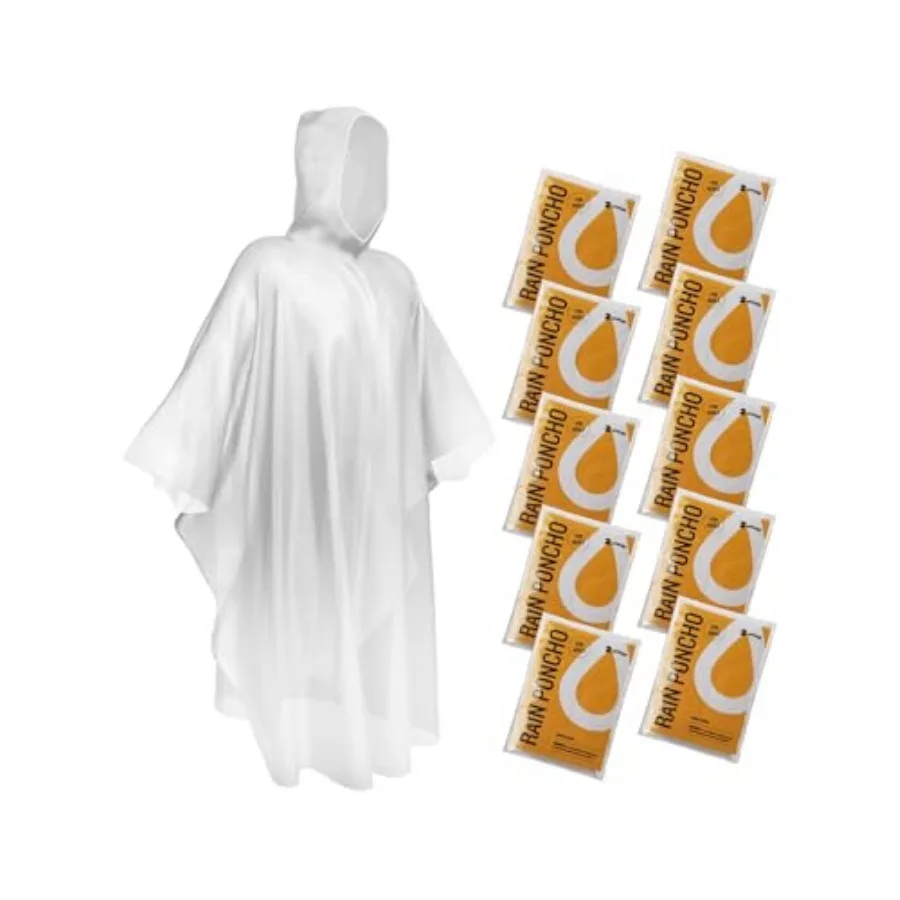 Disposable Rain Ponchos for Adults, Family Emergency Hooded Raincoat for Travel Camping
Disposable Rain Ponchos for Adults, Family Emergency Hooded Raincoat for Travel Camping