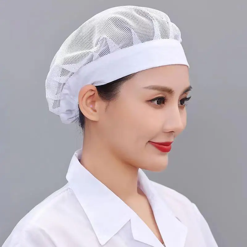 Breathable Mesh Chef Hat Dustproof Oil Resistant Kitchen Work Hat for Food Factory Catering Staff
Breathable Mesh Chef Hat Dustproof Oil Resistant Kitchen Work Hat for Food Factory Catering Staff