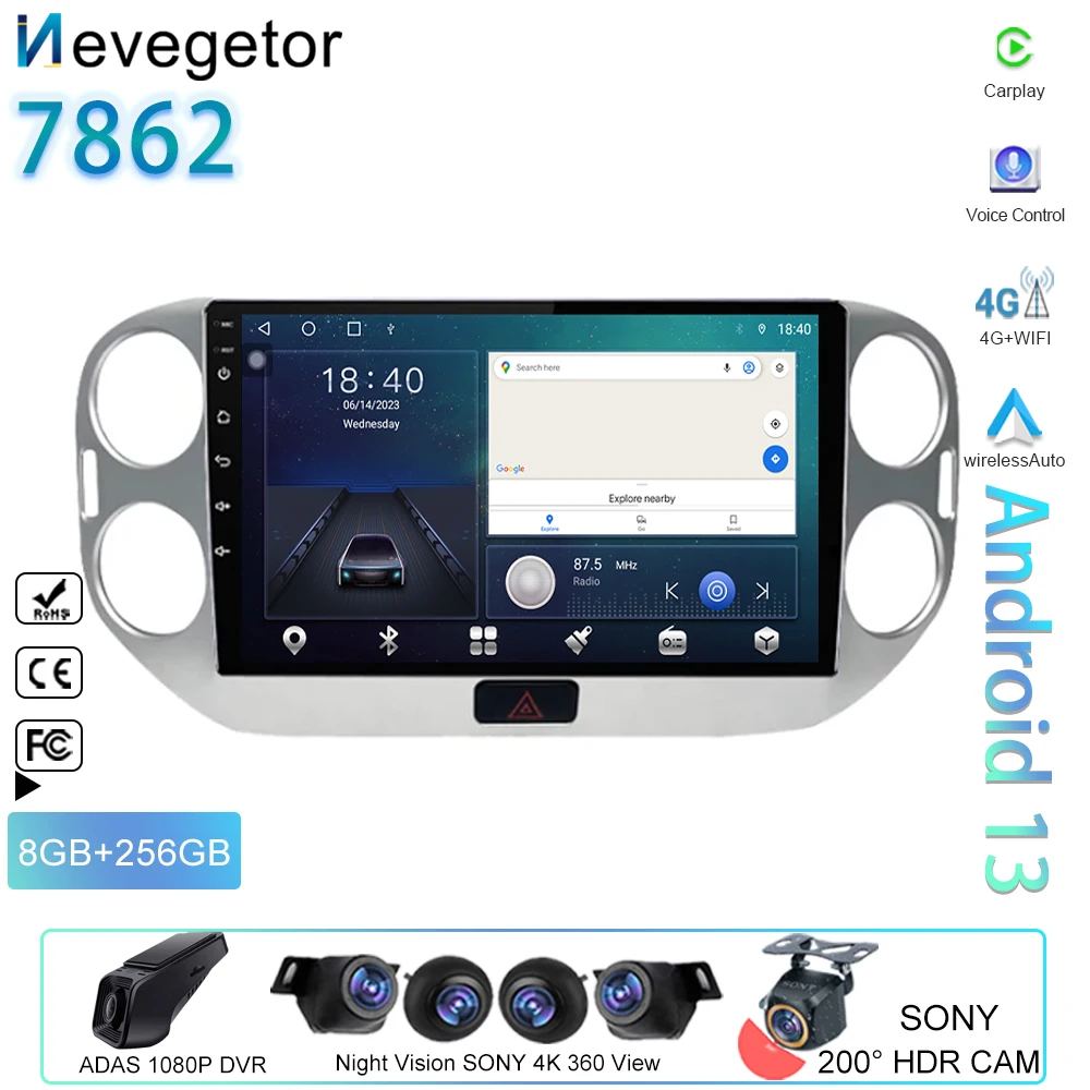 Car Radio For Volkswagen VW Tiguan 2010-2017 GPS Navigation Multimedia Player Video Android Auto Carplay 5G WIFI BT No 2din DVD
Car Radio For Volkswagen VW Tiguan 2010-2017 GPS Navigation Multimedia Player Video Android Auto Carplay 5G WIFI BT No 2din DVD