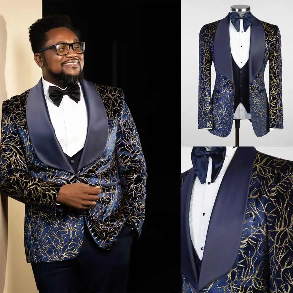 Glitter Men's Suits Single Breasted Crystal Beading 2 Pieces Jacket Pants Groom Wedding Tuxedo Leisure Party Banquet Customized
Glitter Men's Suits Single Breasted Crystal Beading 2 Pieces Jacket Pants Groom Wedding Tuxedo Leisure Party Banquet Customized