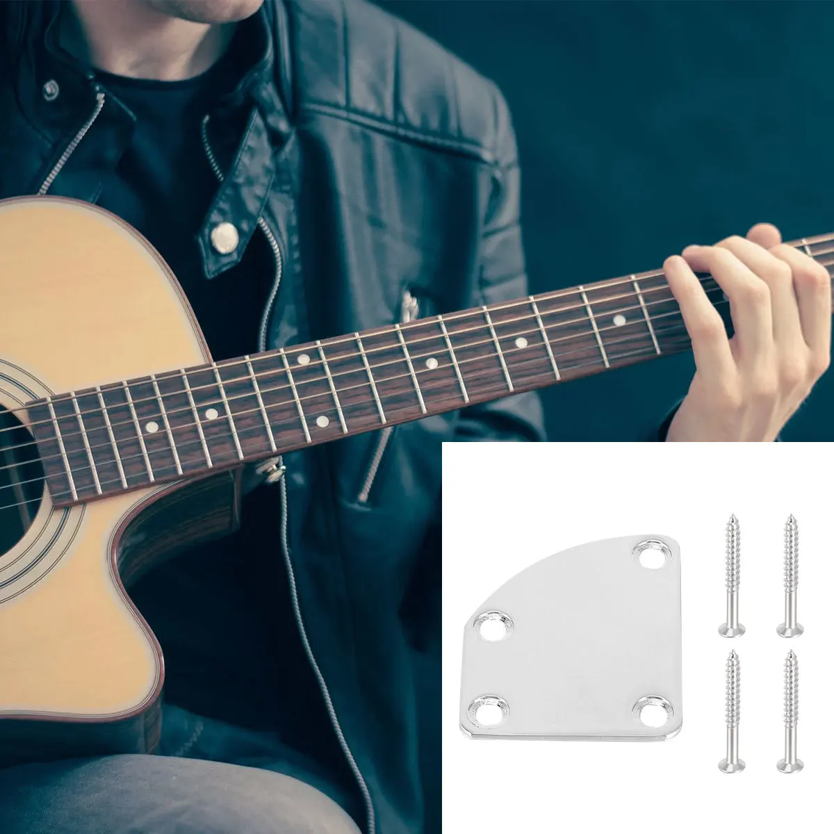 2Pcs Guitar Neck Joint Plate for Electric and Bass Replacement Durable Lightweight Easy to Carry and Install Silver
2Pcs Guitar Neck Joint Plate for Electric and Bass Replacement Durable Lightweight Easy to Carry and Install Silver