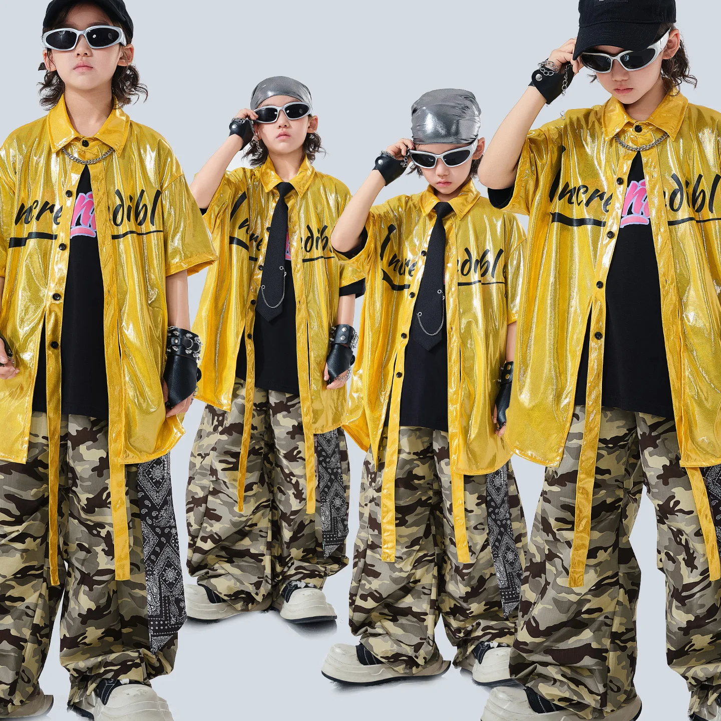 Hip Hop Outfit Boys Sequined Shiny Shirt Camo Pants Girls K-pop Streetwear Children Street Dance Costumes Kids Jazz Clothes Sets
Hip Hop Outfit Boys Sequined Shiny Shirt Camo Pants Girls K-pop Streetwear Children Street Dance Costumes Kids Jazz Clothes Sets