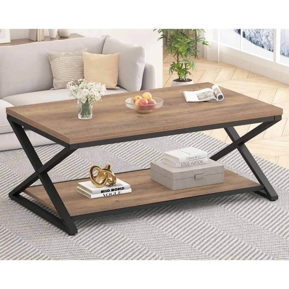 Rustic Wood Coffee Table, Modern Farmhouse Living Room Table, Minimalist Center Table with Storage & Display Shelf, 2 Tier Simp
Rustic Wood Coffee Table, Modern Farmhouse Living Room Table, Minimalist Center Table with Storage & Display Shelf, 2 Tier Simp
