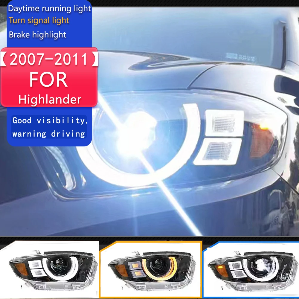Car Styling for Highlander Headlights 2007-2011 Highlander LED Headlight Kluger LED DRL High Low Beam LED Head Lamp Accessories
Car Styling for Highlander Headlights 2007-2011 Highlander LED Headlight Kluger LED DRL High Low Beam LED Head Lamp Accessories