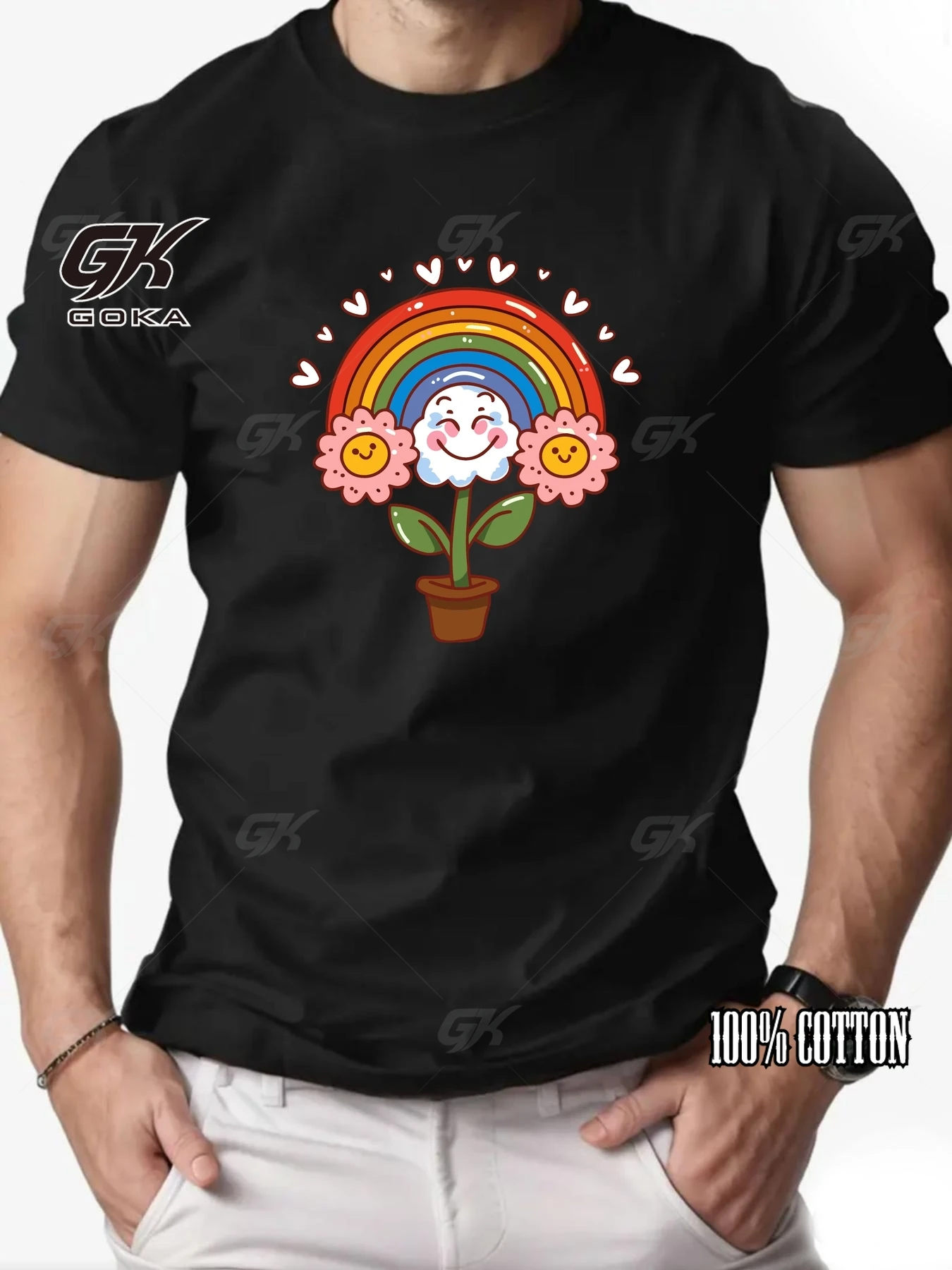 Мужская футболка с радужным цветочным принтом, модная мужская круглая футболка для отдыха и спорта, мужская круглая футболка высокого качества, мужская летняя одежда
Мужская футболка с радужным цветочным принтом, модная мужская круглая футболка для отдыха и спорта, мужская круглая футболка высокого качества, мужская летняя одежда