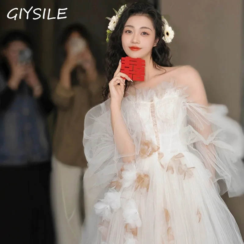 Французское легкое свадебное платье на одно плечо, новинка 2025, белое вечернее платье, женские элегантные вечерние платья, украшение с цветами
Французское легкое свадебное платье на одно плечо, новинка 2025, белое вечернее платье, женские элегантные вечерние платья, украшение с цветами