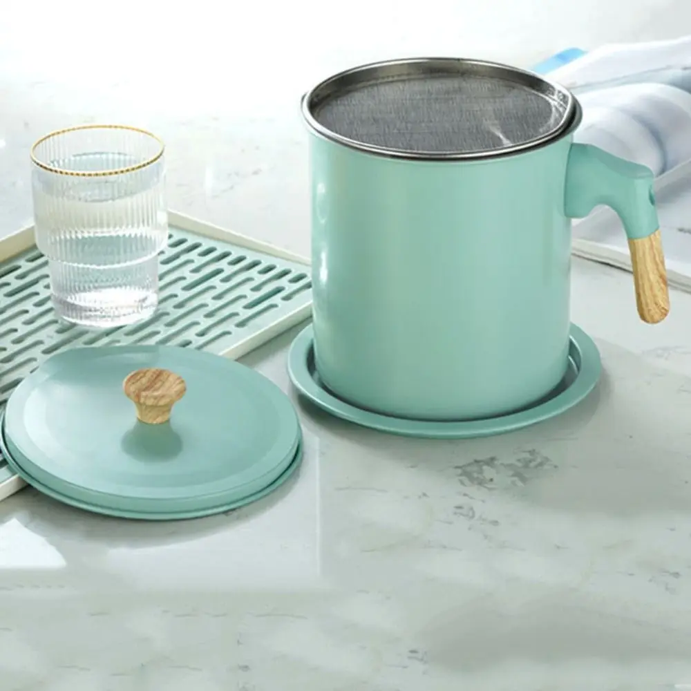 1.4L/1.7L Oil Filter Pot Large Capacity with Fliter Net and Tray Oil Strainer Pot Macaron Color Wood Handle
1.4L/1.7L Oil Filter Pot Large Capacity with Fliter Net and Tray Oil Strainer Pot Macaron Color Wood Handle