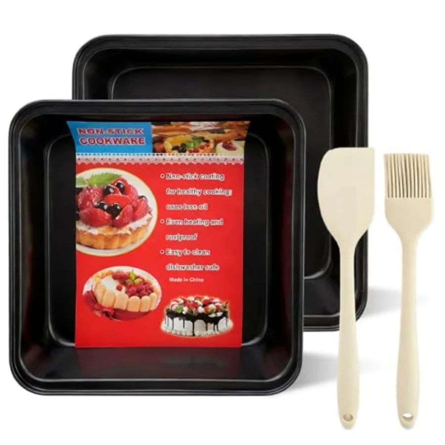 8x8 Baking Pan, Square Cake Pan, Non-stick Square Baking Pan for Making Brownies and Lasagne, Rust-Resistant, Dishwasher Safe,
8x8 Baking Pan, Square Cake Pan, Non-stick Square Baking Pan for Making Brownies and Lasagne, Rust-Resistant, Dishwasher Safe,