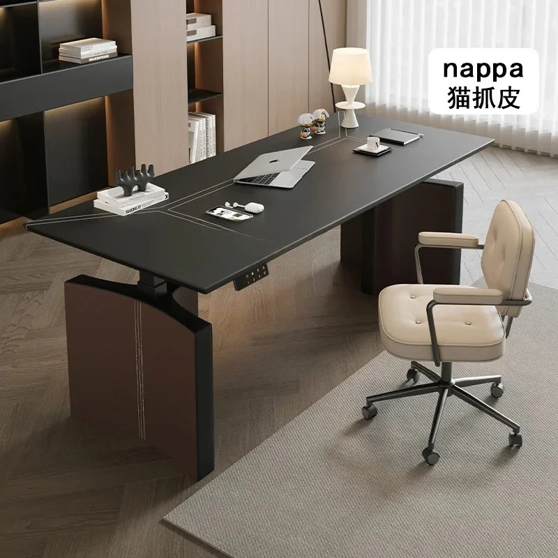 Leather surface computer desk intelligent lifting table electric lifting table circular arc leggings53
Leather surface computer desk intelligent lifting table electric lifting table circular arc leggings53