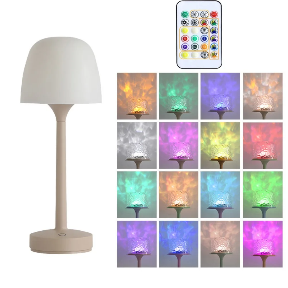 High Footed LED Atmosphere Desk Lamp Water Ripple Romantic Projection Night Light Non-slip Bottom RGB Color Changing
High Footed LED Atmosphere Desk Lamp Water Ripple Romantic Projection Night Light Non-slip Bottom RGB Color Changing