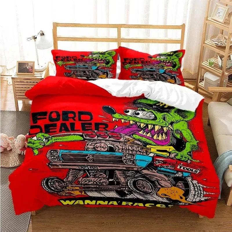 Cartoon Rat Fink Bedding Set For Bedroom Soft Modern Bedspreads Comefortable Kids Duvet Cover Quilt Cover And Pillowcase
Cartoon Rat Fink Bedding Set For Bedroom Soft Modern Bedspreads Comefortable Kids Duvet Cover Quilt Cover And Pillowcase
