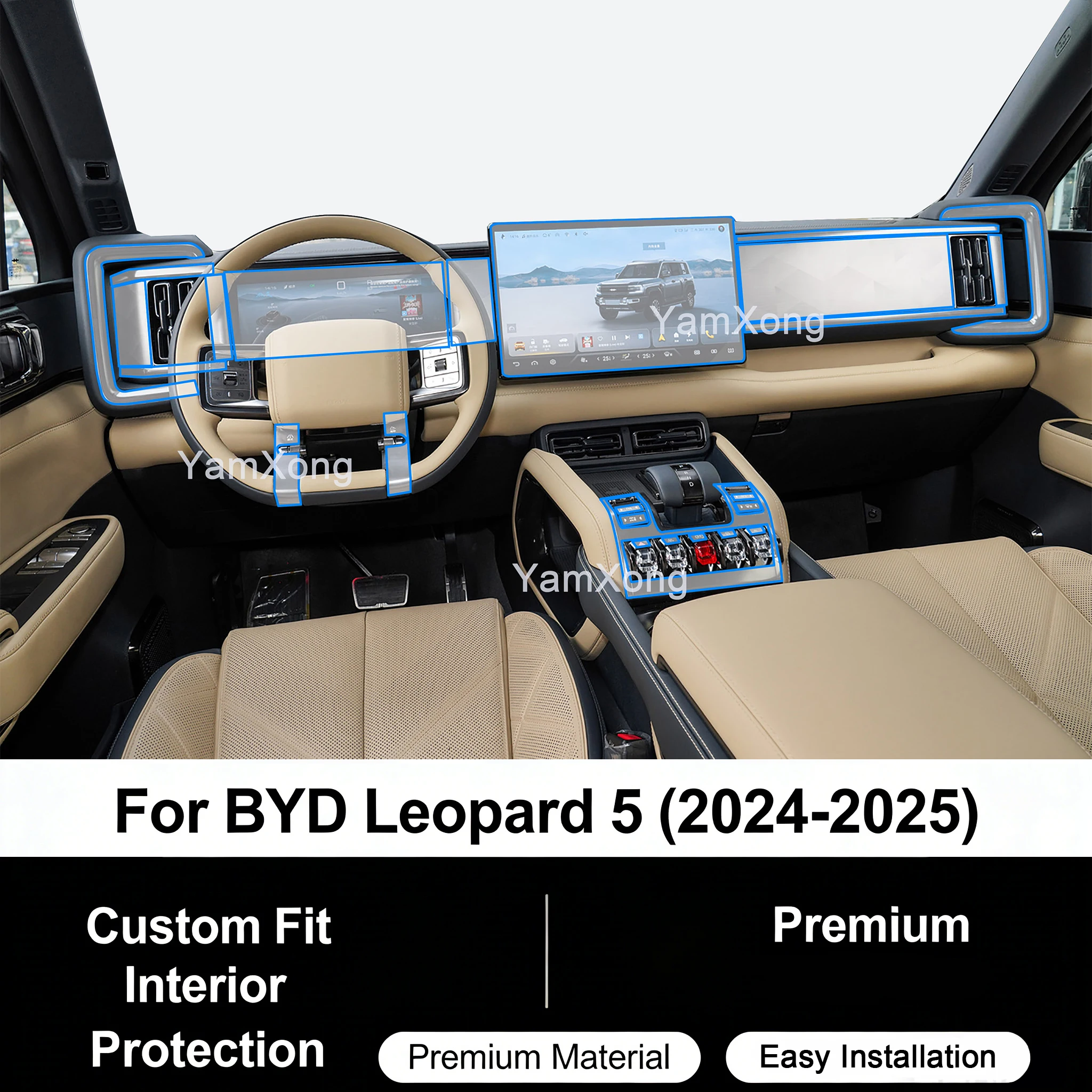 Easy Install Interior Protective Film For Leopard 5 (2024-2025) Center Console Screen Dashboard Anti Scratch Anti Fingerprint
Easy Install Interior Protective Film For Leopard 5 (2024-2025) Center Console Screen Dashboard Anti Scratch Anti Fingerprint