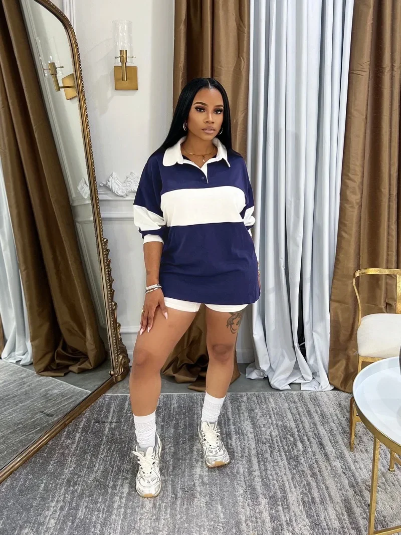GUWU Casual Street Sporty Women Set Patchwork Short Sleeve Polo-t-shirt + Shorts Suits Summer Two 2 Piece Sets Tracksuits
GUWU Casual Street Sporty Women Set Patchwork Short Sleeve Polo-t-shirt + Shorts Suits Summer Two 2 Piece Sets Tracksuits