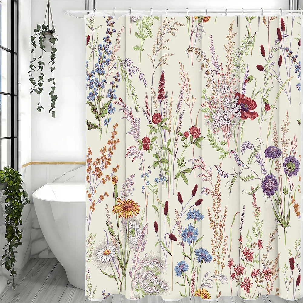 Spring Flower Plant Shower Curtain, Bathroom Decorative Shower Curtain, Waterproof Shower Curtain with Hooks
Spring Flower Plant Shower Curtain, Bathroom Decorative Shower Curtain, Waterproof Shower Curtain with Hooks