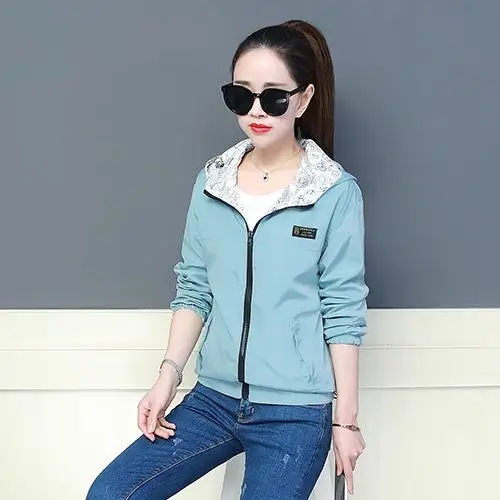 Spring Autumn New Style Loose Women's Long Sleeve Coat Double Sided Wear Thin Short Outerwear Student Fashion Korean Version
Spring Autumn New Style Loose Women's Long Sleeve Coat Double Sided Wear Thin Short Outerwear Student Fashion Korean Version