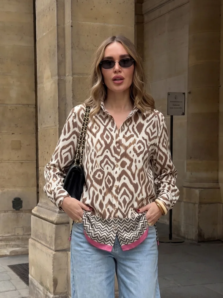 HH Women Retro Printed Patchwork Shirt Casual Lapel Single Breasted Long Sleeved Blouse Tops Autumn High Street Style Shirts
HH Women Retro Printed Patchwork Shirt Casual Lapel Single Breasted Long Sleeved Blouse Tops Autumn High Street Style Shirts