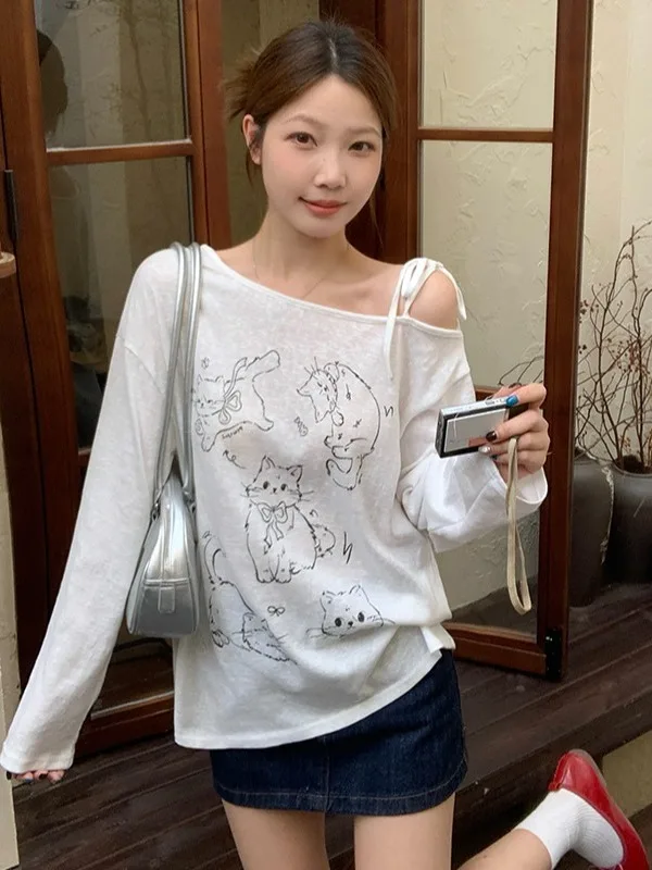 Elegant plus Size Women's Summer Lightweight Long Sleeve Sun Protection Shirt Casual Cartoon Print Shoulder Bared Loose Top
Elegant plus Size Women's Summer Lightweight Long Sleeve Sun Protection Shirt Casual Cartoon Print Shoulder Bared Loose Top