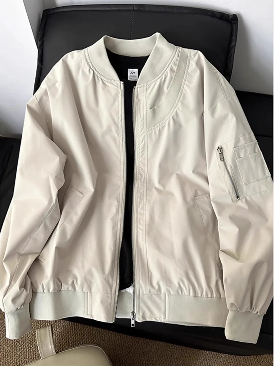 Cleanfit Men's Baseball Jaet Flight Coat Spring Autumn High Street Vibe American ort Sle Youth Faion Loose Fit Jaet
Cleanfit Men's Baseball Jaet Flight Coat Spring Autumn High Street Vibe American ort Sle Youth Faion Loose Fit Jaet