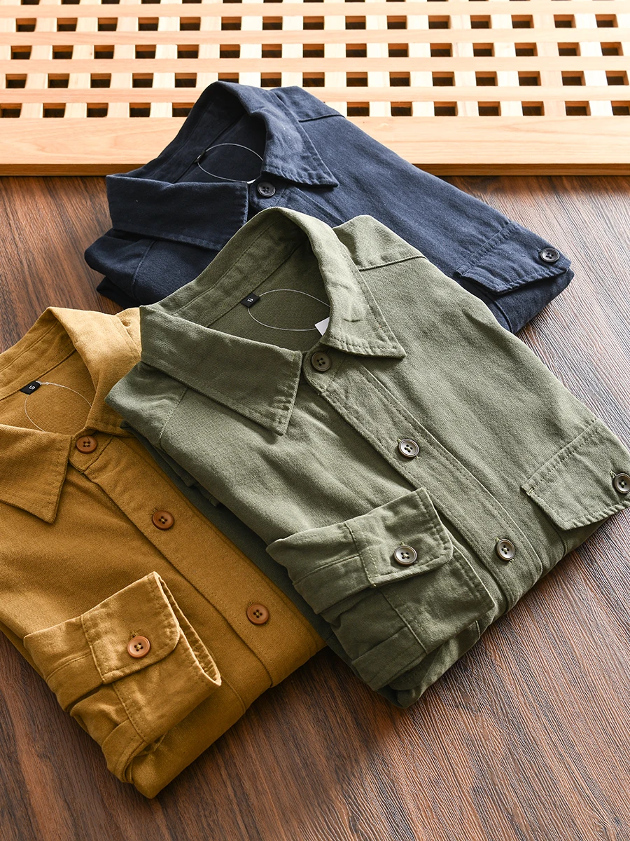 Casual Loose Workwear Shirt Jacket for Men Pure Color Stand Collar Layering Style Autumn Fashion Urban Standard Fit Youth Shirt
Casual Loose Workwear Shirt Jacket for Men Pure Color Stand Collar Layering Style Autumn Fashion Urban Standard Fit Youth Shirt