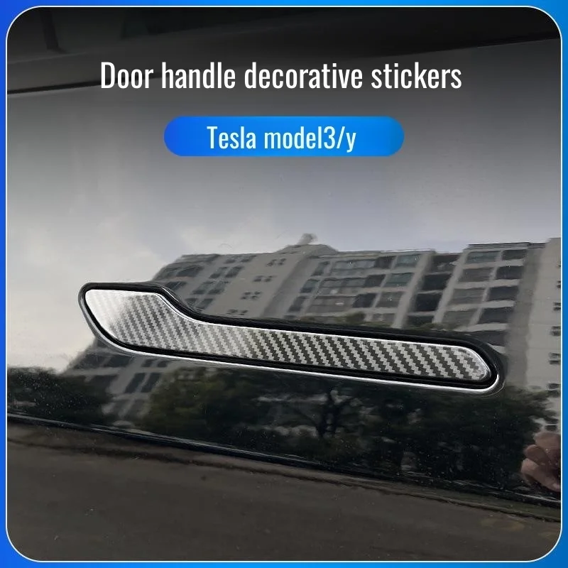 Applicable door handle stickers Model 3Y door handle anti-scratch carbon fiber pattern protection decorative parts change black
Applicable door handle stickers Model 3Y door handle anti-scratch carbon fiber pattern protection decorative parts change black