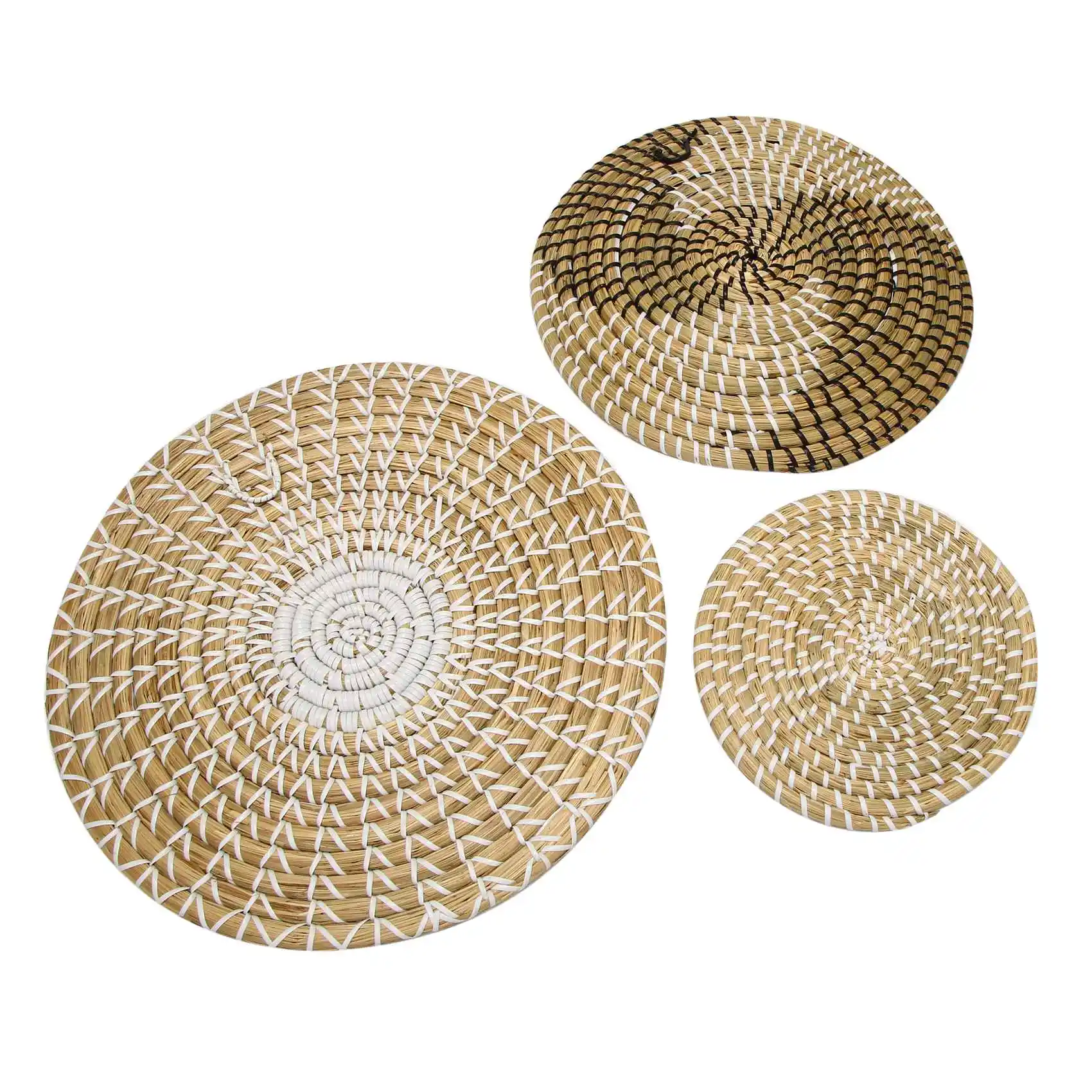 Handmade Hanging Wall Basket Decor(Set of 3)Round Woven Basket ,Boho Home Decor Trays for Bedroom,Kitchen,Living Room
Handmade Hanging Wall Basket Decor(Set of 3)Round Woven Basket ,Boho Home Decor Trays for Bedroom,Kitchen,Living Room
