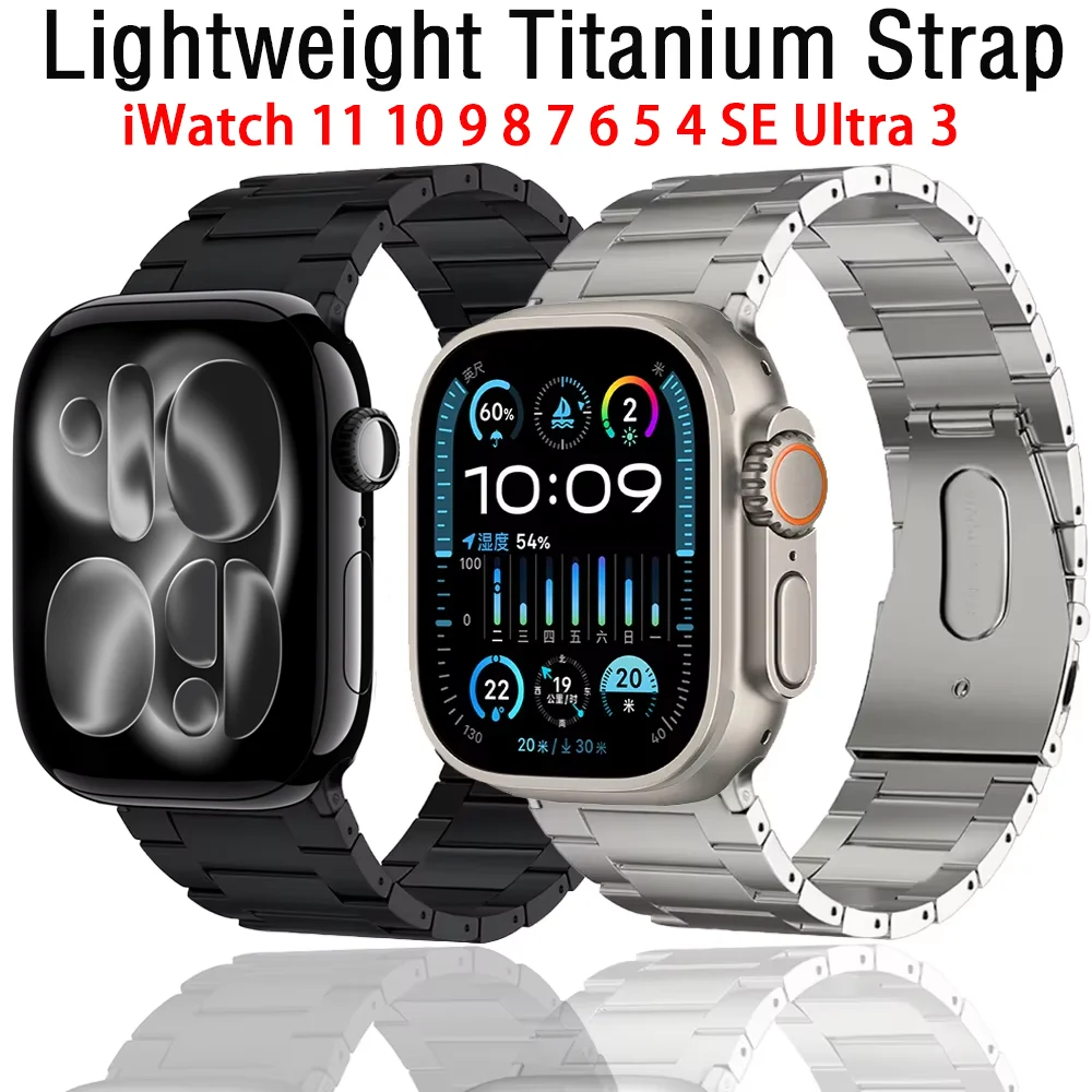 Титановый ремешок для Apple Watch Ultra 3 49 мм, 11, 10, 9, 8, 7, 45 мм, 41 мм, 42 мм, 46 мм, легкий браслет для iWatch 6, 5, 4, SE, 44 мм, 40 мм
Титановый ремешок для Apple Watch Ultra 3 49 мм, 11, 10, 9, 8, 7, 45 мм, 41 мм, 42 мм, 46 мм, легкий браслет для iWatch 6, 5, 4, SE, 44 мм, 40 мм