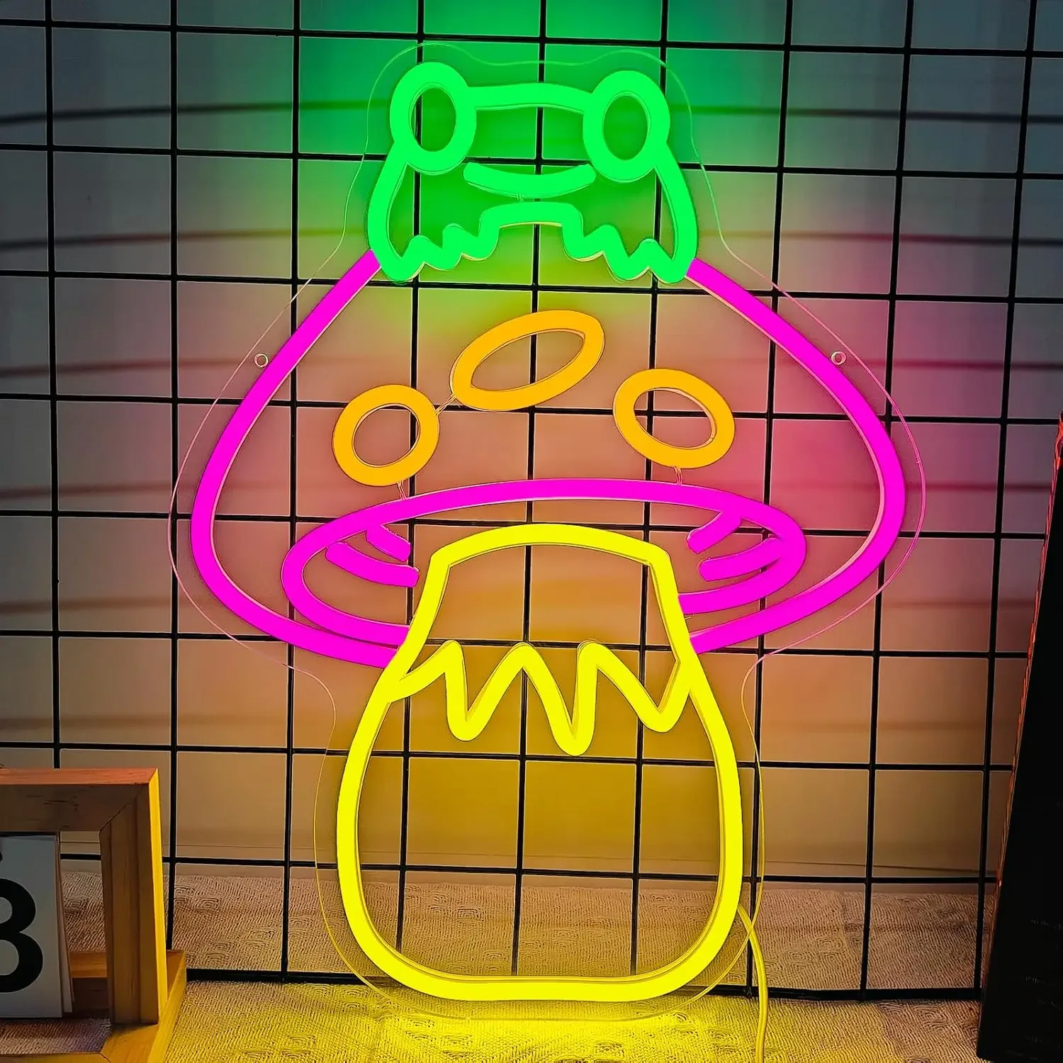 Frog Mushroom Neon Sign USB Dimmable LED Neon Light Sign for Wall Decor for Kids Room Bedroom Bar Party Gifts for Frog Lovers
Frog Mushroom Neon Sign USB Dimmable LED Neon Light Sign for Wall Decor for Kids Room Bedroom Bar Party Gifts for Frog Lovers