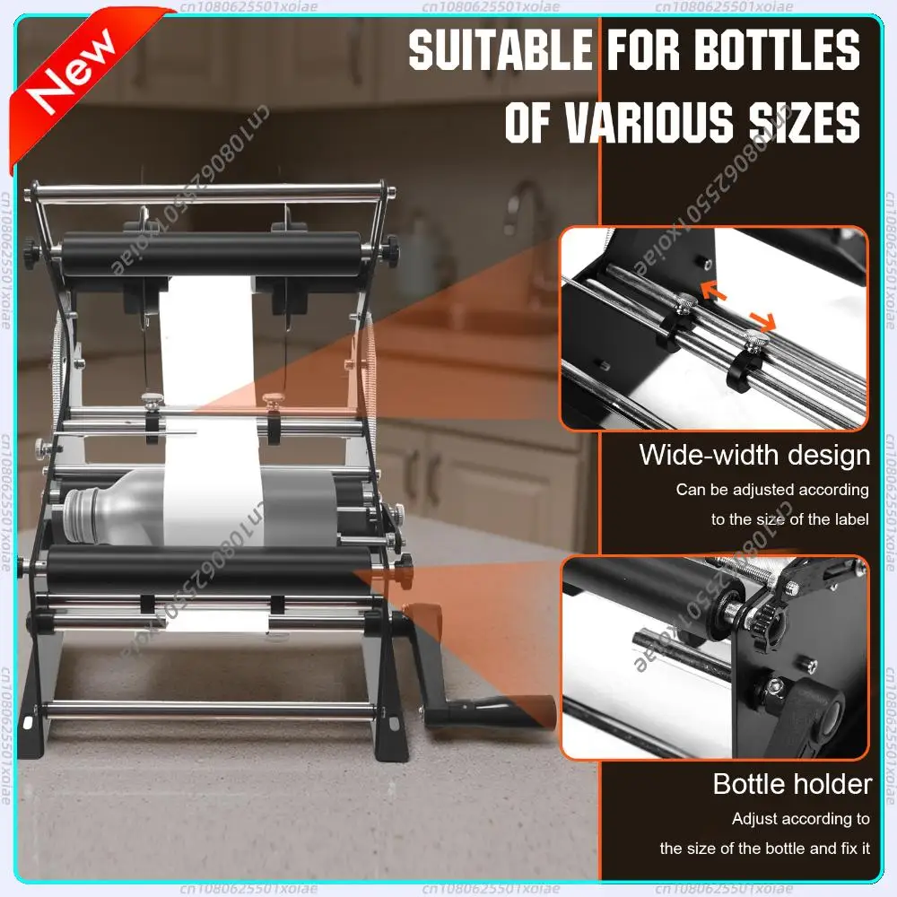 Adjustable Small Label Applicator Machine with Handle Manual Bottle Labeling Machine for Round Glass Plastic Metal Bottle
Adjustable Small Label Applicator Machine with Handle Manual Bottle Labeling Machine for Round Glass Plastic Metal Bottle