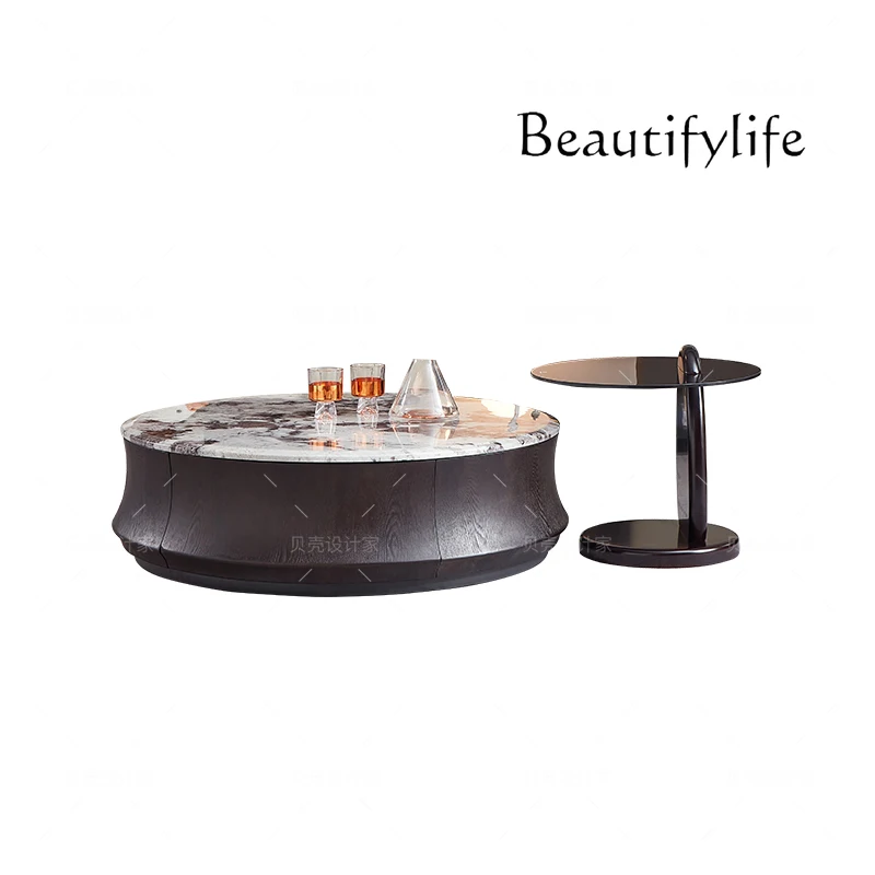 New marble coffee table Italian minimalist home living room modern designer high-end round coffee table
New marble coffee table Italian minimalist home living room modern designer high-end round coffee table