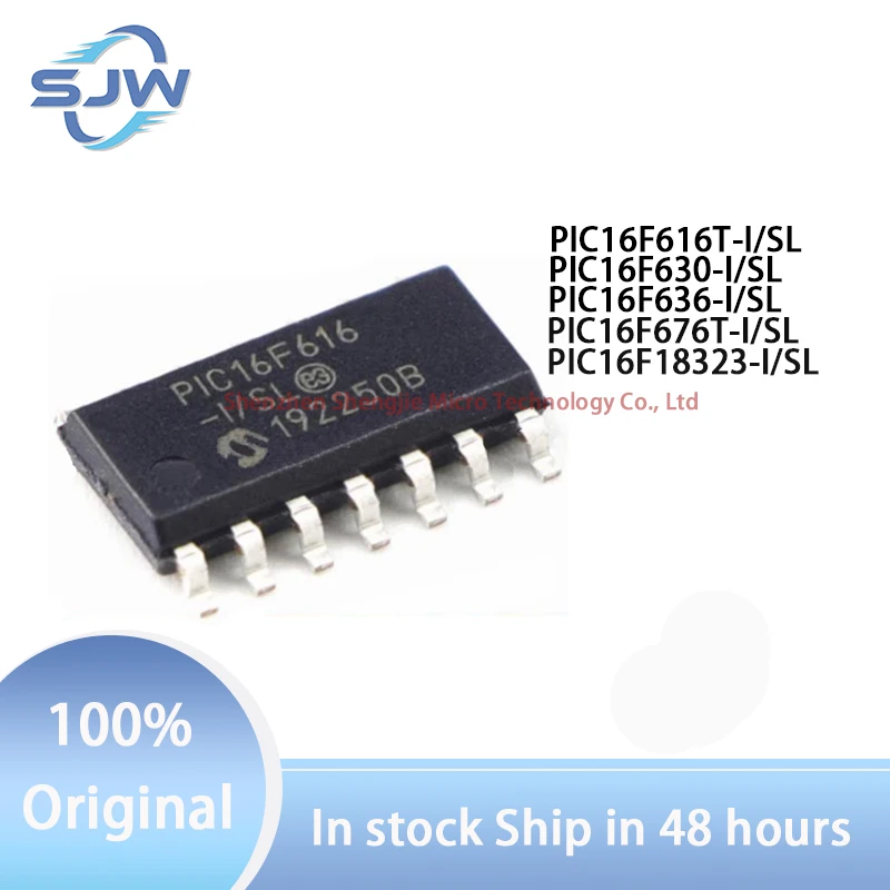PIC16F616T/PIC16F676T/PIC16F636/PIC16F630/PIC16F18323-I/SL encapsulation SOIC14 Single chip microcontroller chip
PIC16F616T/PIC16F676T/PIC16F636/PIC16F630/PIC16F18323-I/SL encapsulation SOIC14 Single chip microcontroller chip