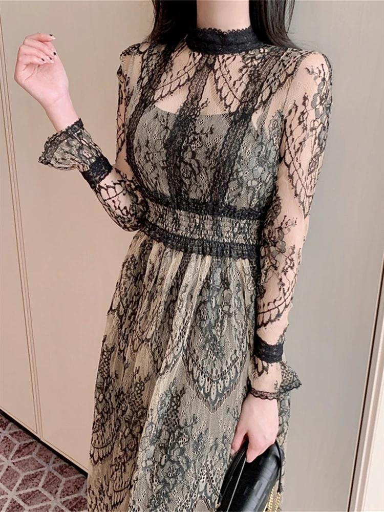 Runway Embroidery High Waist Spring A-Line Vintage Luxury Dresses Women Party Boho Lace 2022 Elegant Dress Autumn Long Sleeve
Runway Embroidery High Waist Spring A-Line Vintage Luxury Dresses Women Party Boho Lace 2022 Elegant Dress Autumn Long Sleeve