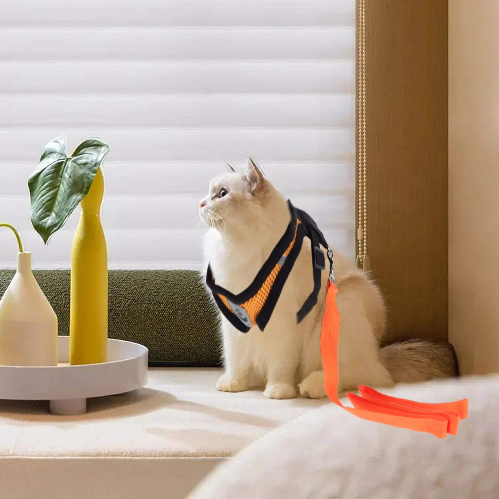 Mesh Cat Harness Pet Halter Harness Vest with Padded Panels for Small Medium Cats Dogs Size S (Orange)
Mesh Cat Harness Pet Halter Harness Vest with Padded Panels for Small Medium Cats Dogs Size S (Orange)