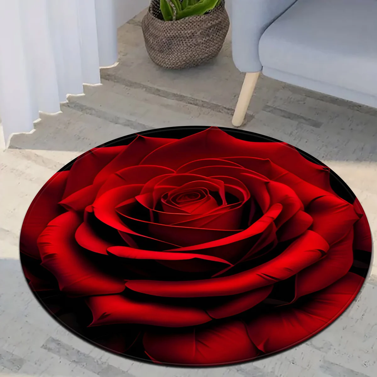 VIKAMA 3D Red Rose Round Carpet Non Slip Bedroom Living Room Romantic Decor
VIKAMA 3D Red Rose Round Carpet Non Slip Bedroom Living Room Romantic Decor