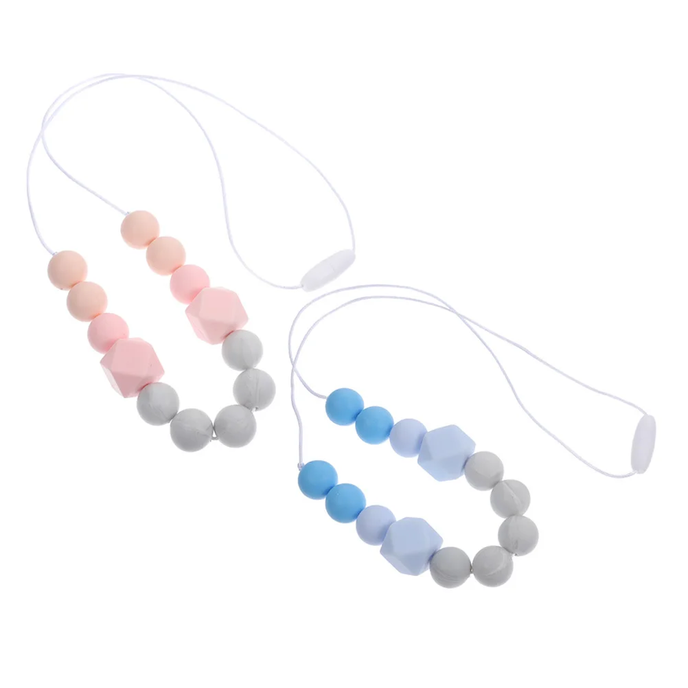 2 Pcs Silicone Necklace Toddler for Chewing Teething Toys Infant Jewelry Breastfeeding Necklaces
2 Pcs Silicone Necklace Toddler for Chewing Teething Toys Infant Jewelry Breastfeeding Necklaces