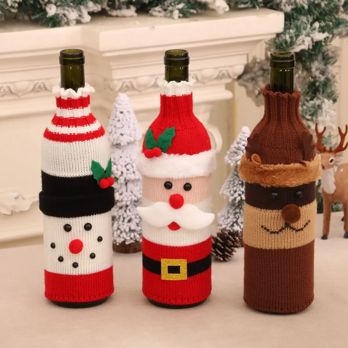 Christmas decoration wine bottle cover knitted yarn red wine cover Christmas restaurant hotel atmosphere decoration decoration
Christmas decoration wine bottle cover knitted yarn red wine cover Christmas restaurant hotel atmosphere decoration decoration