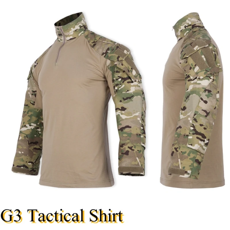 Multicam G3 Tactical Shirt Uniform Men's Long Sleeve Airsoft Combat Shirts Male Outdoor Training Camouflage Hunting Clothes Tops
Multicam G3 Tactical Shirt Uniform Men's Long Sleeve Airsoft Combat Shirts Male Outdoor Training Camouflage Hunting Clothes Tops