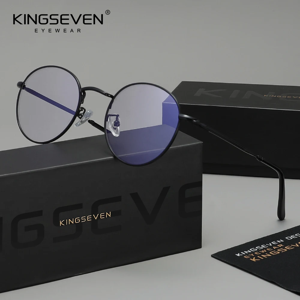 KINGSEVEN Blue Light Blocking Glasses Round Transparent Lens Eyeglasses Men Women Anti-Blue Ray Classical Glasses
KINGSEVEN Blue Light Blocking Glasses Round Transparent Lens Eyeglasses Men Women Anti-Blue Ray Classical Glasses