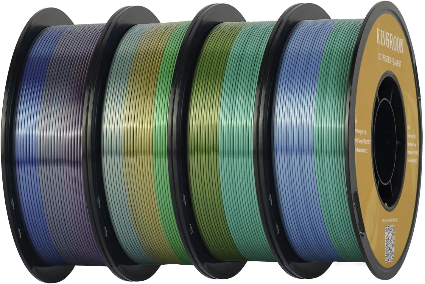 4KG Silk Rainbow PLA Filament Bundle 1.75mm ±0.02mm Fast Color Changing for 3D Printer
4KG Silk Rainbow PLA Filament Bundle 1.75mm ±0.02mm Fast Color Changing for 3D Printer