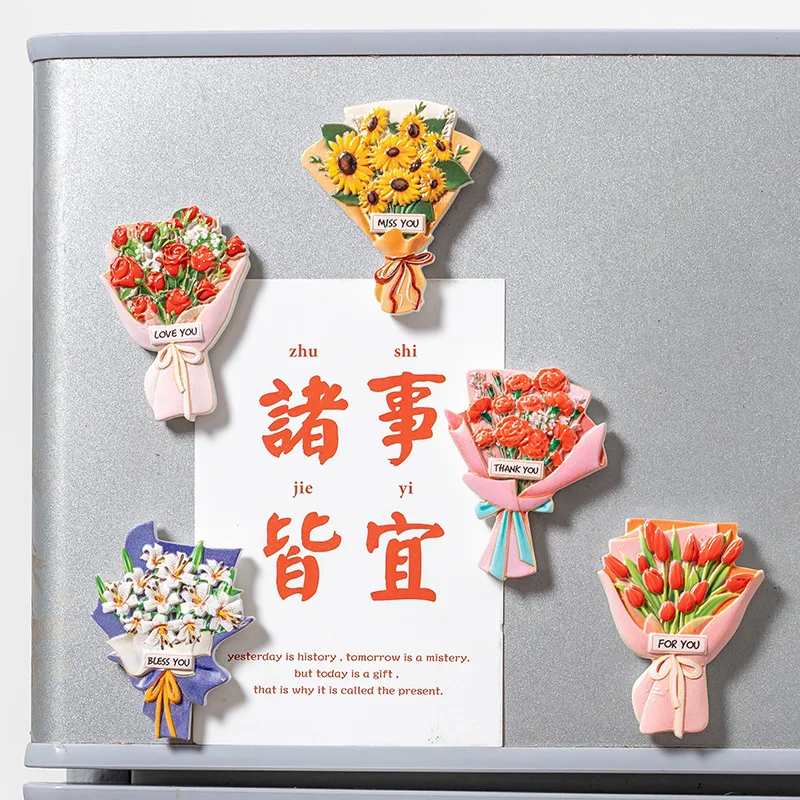 Simulation Sunflower Rose Tulip Bouquet Resin Refrigerator Stickers 3D Magnetic Cartoon Magnet Decorative Flower 
Simulation Sunflower Rose Tulip Bouquet Resin Refrigerator Stickers 3D Magnetic Cartoon Magnet Decorative Flower