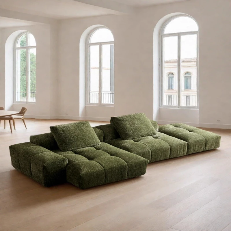 Pixel sofa module combination, snowflake fabric, living room chenille sofa green
Pixel sofa module combination, snowflake fabric, living room chenille sofa green